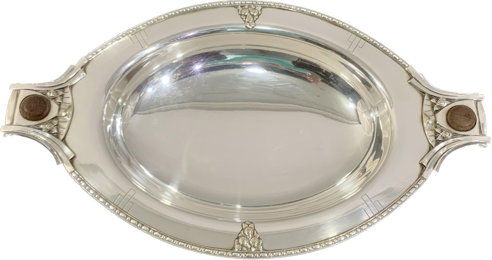 photo for sale Mid 20th Century Silver Plated Vase Stamped By Roux Marquiand