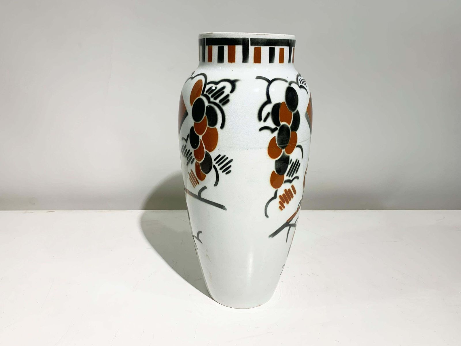 Art Deco Enameled Vase, Signed Keller And Guerin Luneville, France photo furniture