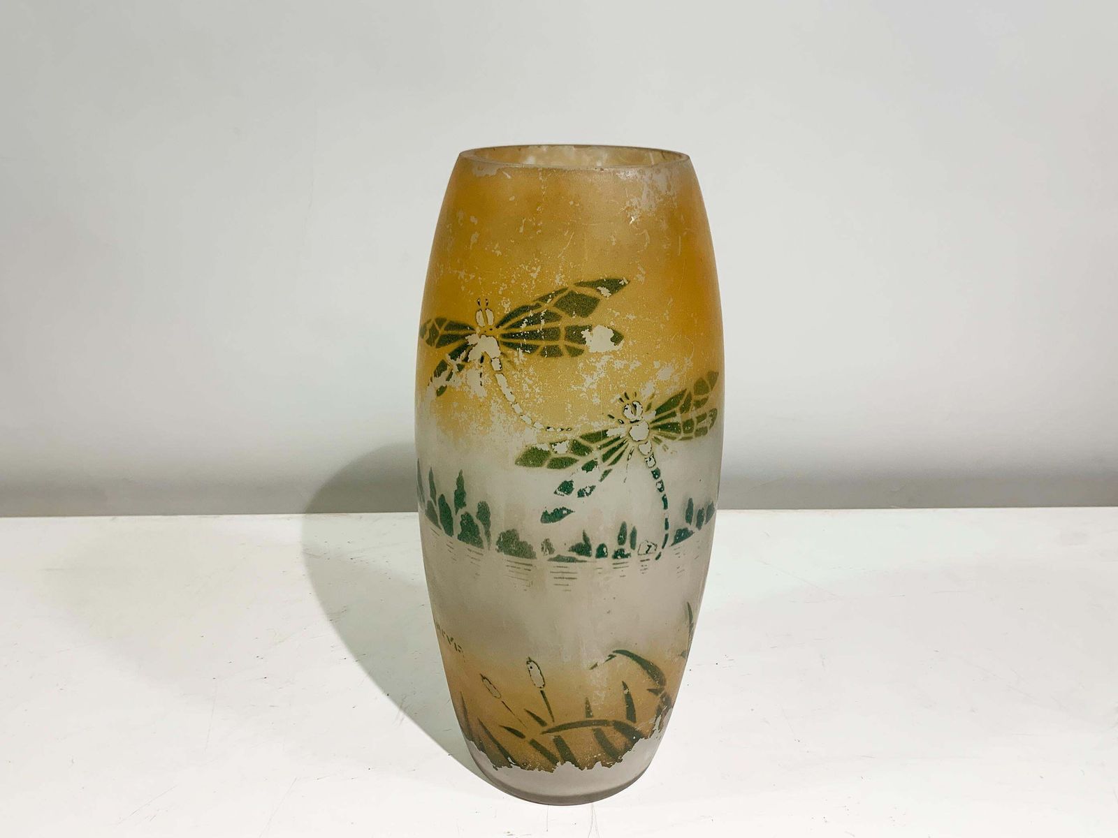Art Deco Enameled Vase Signed "Sarva", France , Circa 1920's photo for sale