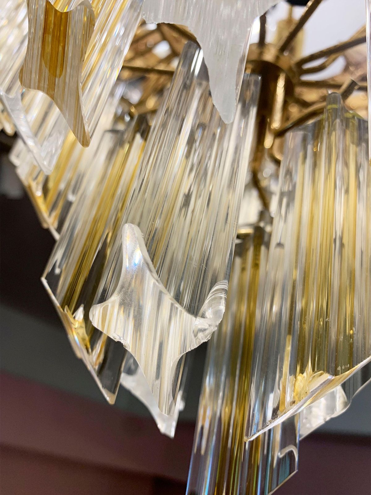 Quadriedro Murano Glass Chandelier By Venini , Circa 1960s photo buy