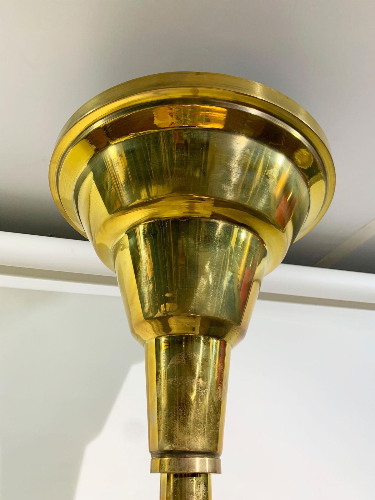 Art Deco Streamline Floor Lamp Torchiere, 1940s photo furniture