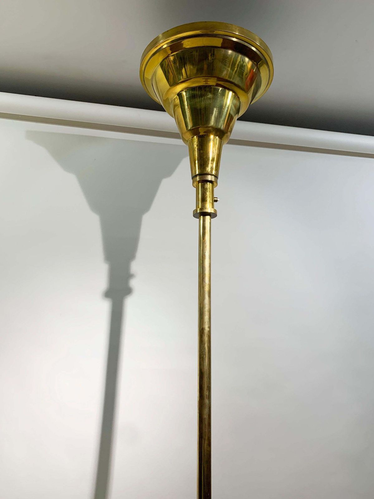 Art Deco Streamline Floor Lamp Torchiere, 1940s photo vinterior