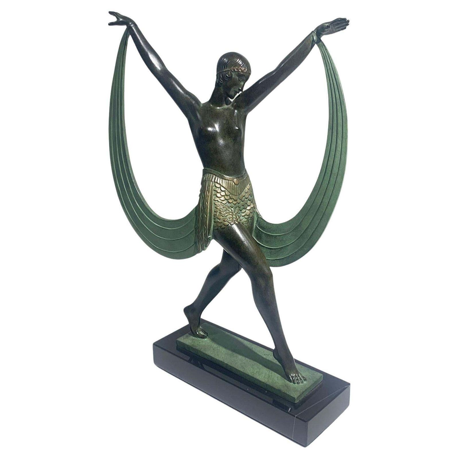 Lysis Dancer Sculpture Signed "Fayral"(Pierre Le Faguays) For Max Le Verrier