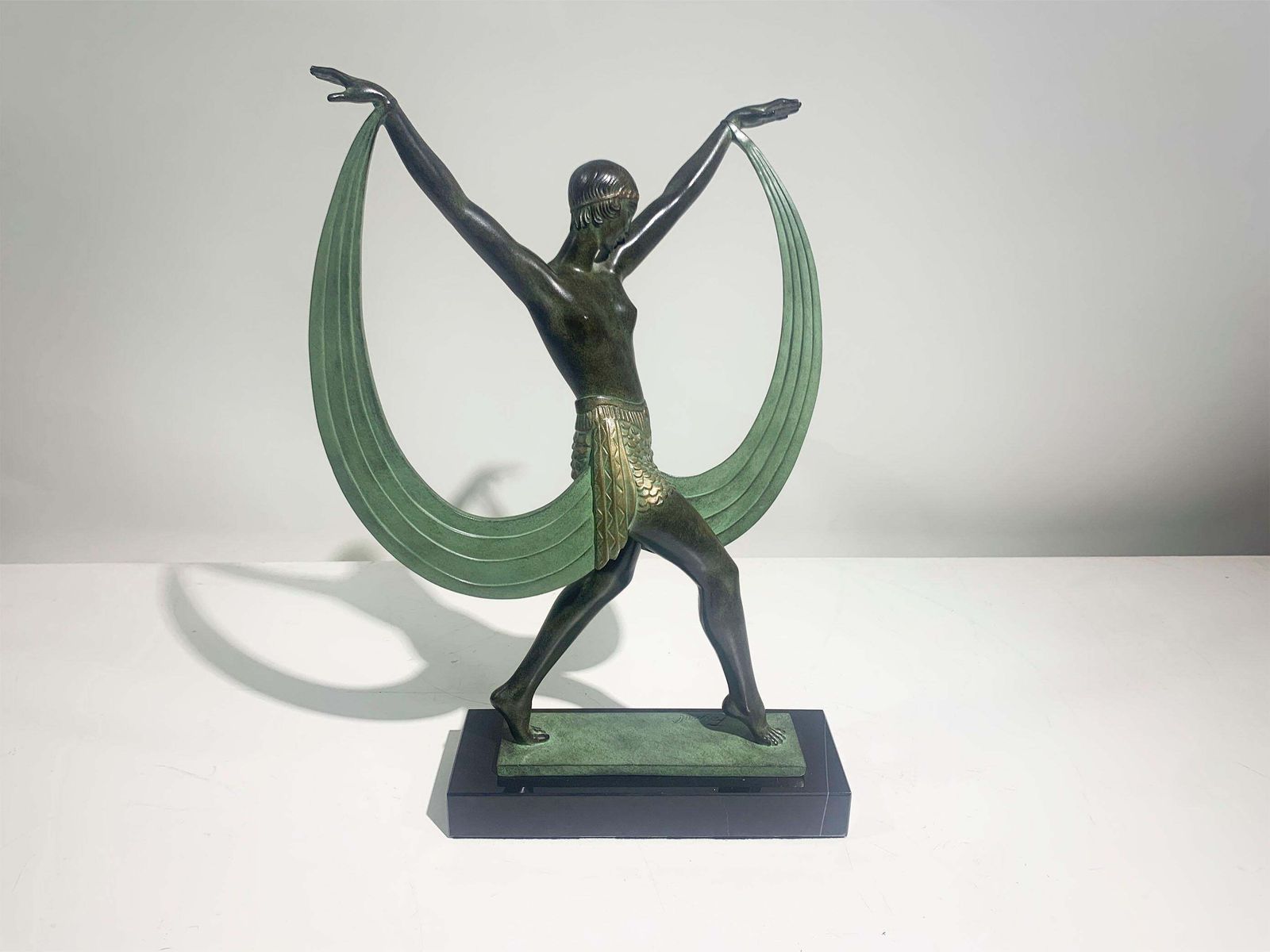 Lysis Dancer Sculpture Signed "Fayral"(Pierre Le Faguays) For Max Le Verrier photo for sale