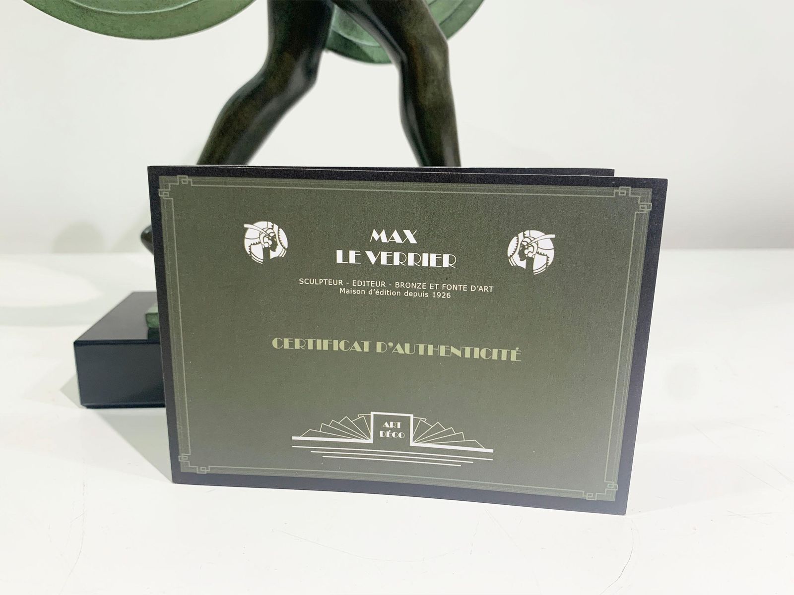 photo vinterior Lysis Dancer Sculpture Signed "Fayral"(Pierre Le Faguays) For Max Le Verrier
