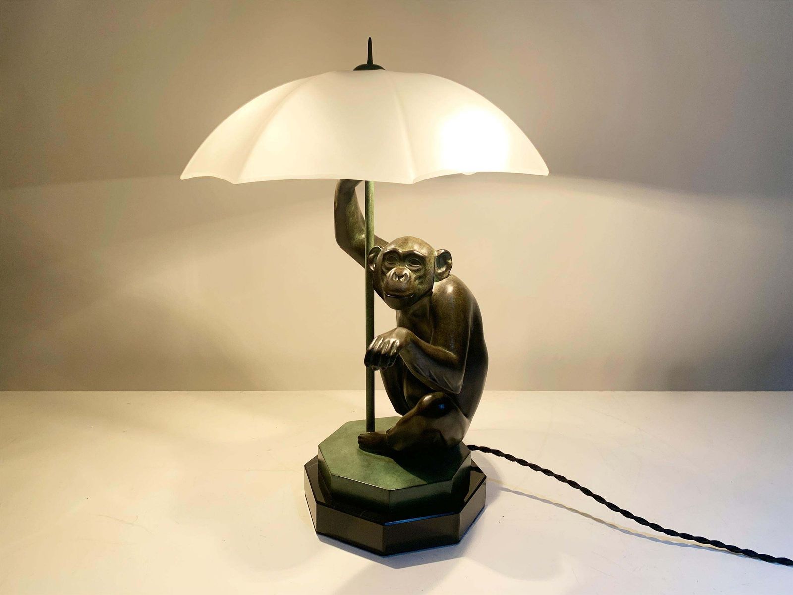 photo furniture "Pluie" Table Lamp/Sculpture By Max Le Verrier Signed "Le Verrier"