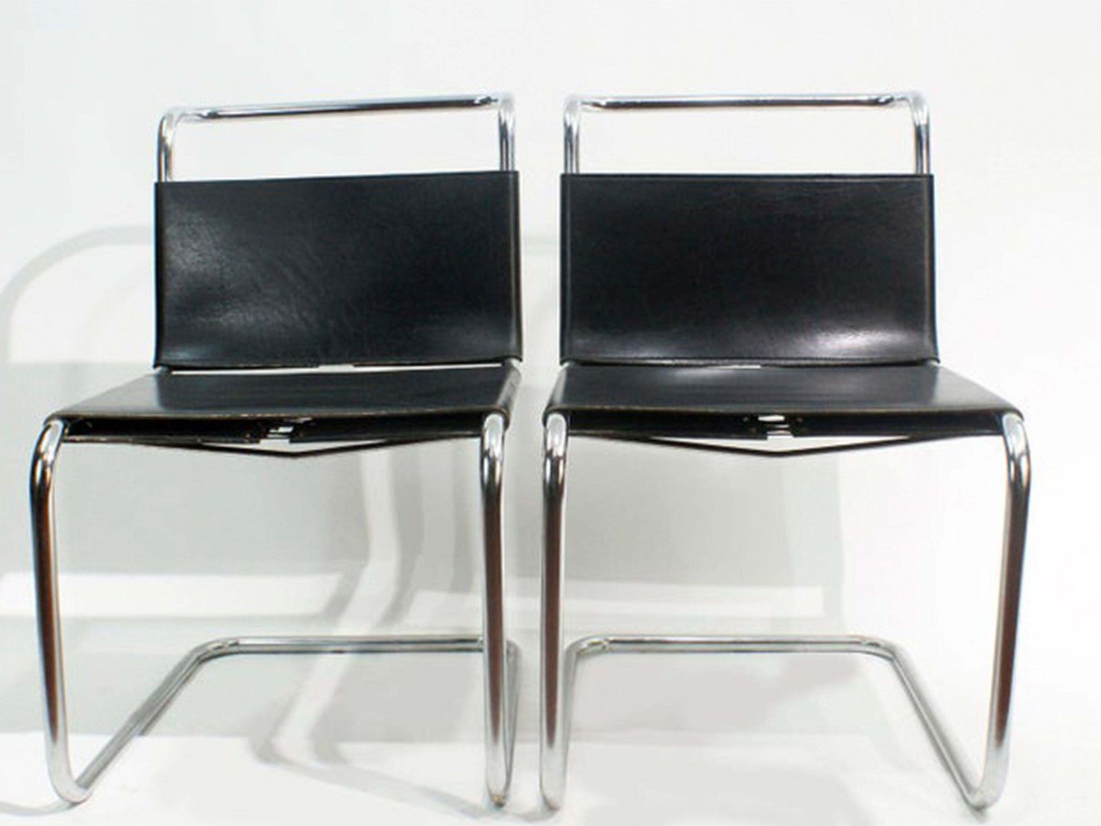 Pair Of Spoleto Chairs Attributed To Marcel Breuer B33 photo vintage