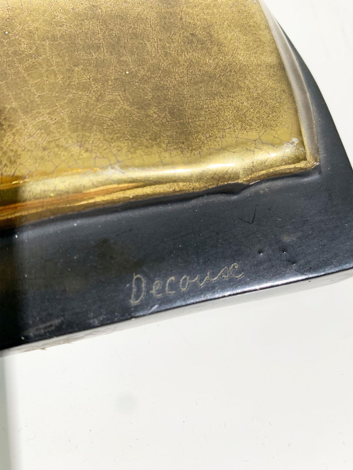 Art Deco Enamel Ceramic By/Signed "Dcoux" & "France   195   Fontinelle Edition" photo vinterior