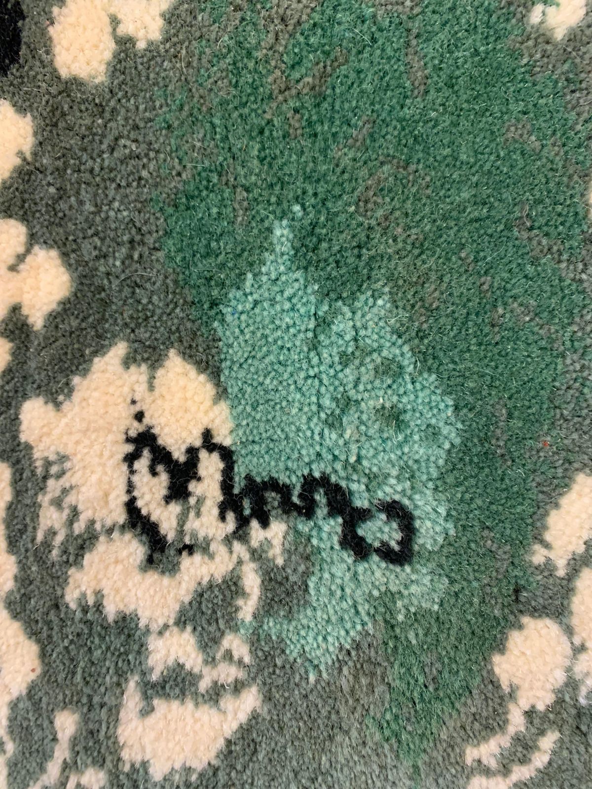 4549.0 Vintage Mid Century Hand Knotted Wool Tapestry “Femme Et Oiseaux” By Joan Miro photo