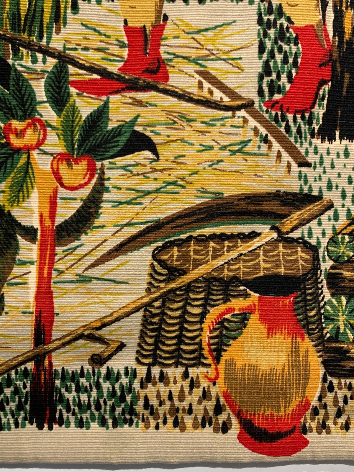 Art Mid Century Tapestry “Moyen âge”Signed By Jean Claude Bissery photo