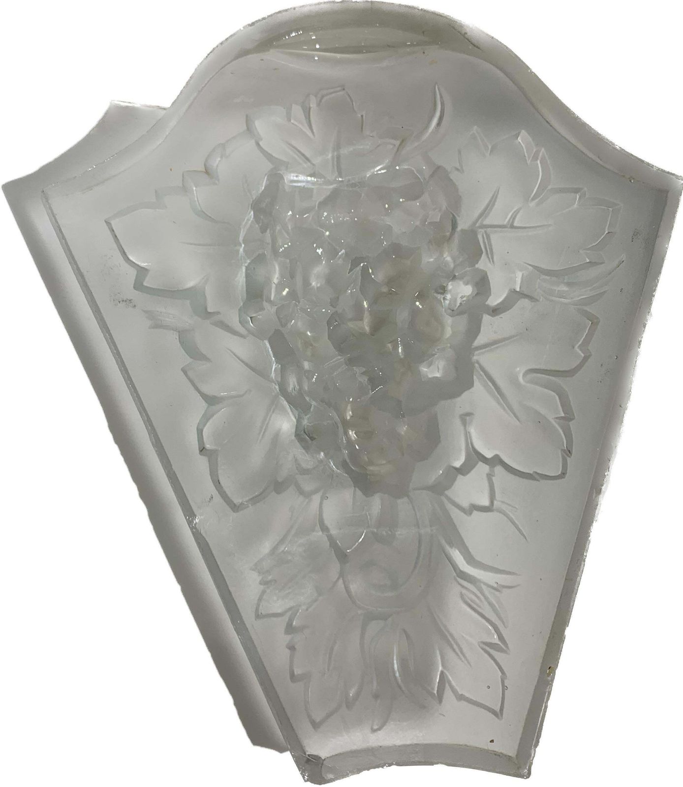 11239.0 French Art Deco Chandelier In Lorrain Press Molded Glass photo
