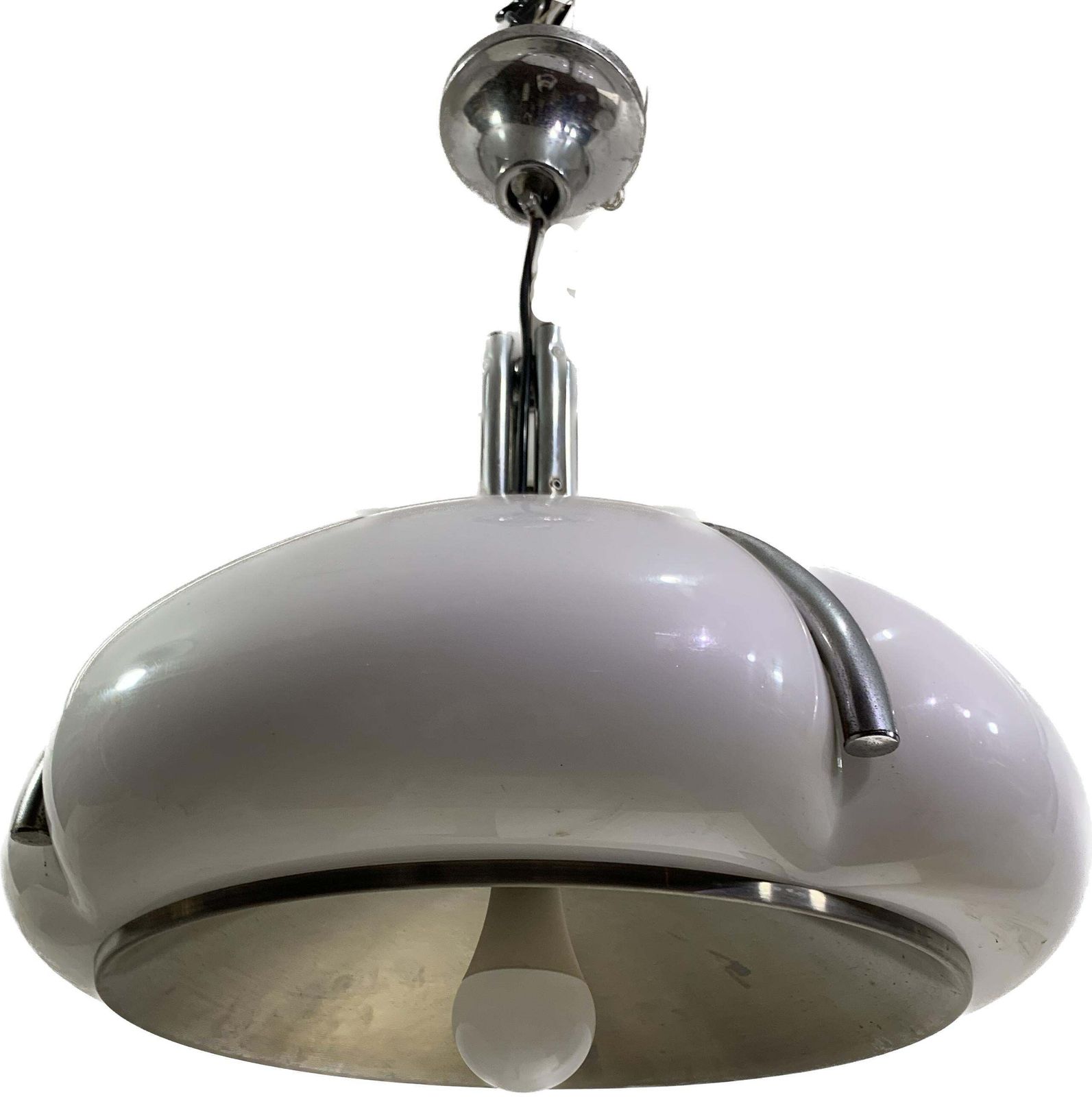 Late 20th Century Quadrifoglio Pendant Light, White, By Gae Aulenti For Guzzini photo for sale