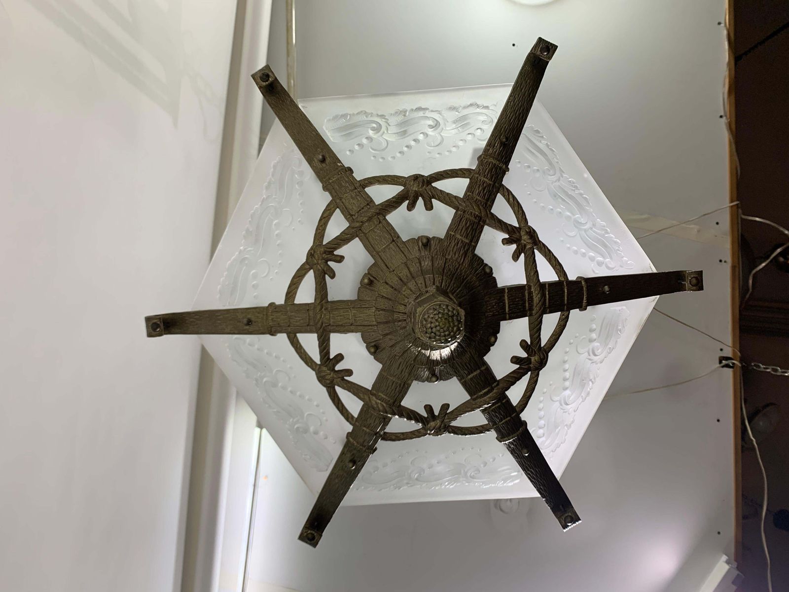 French Art Déco Chandelier Signed Muller Frères Luneville, Circa 1930 photo buy