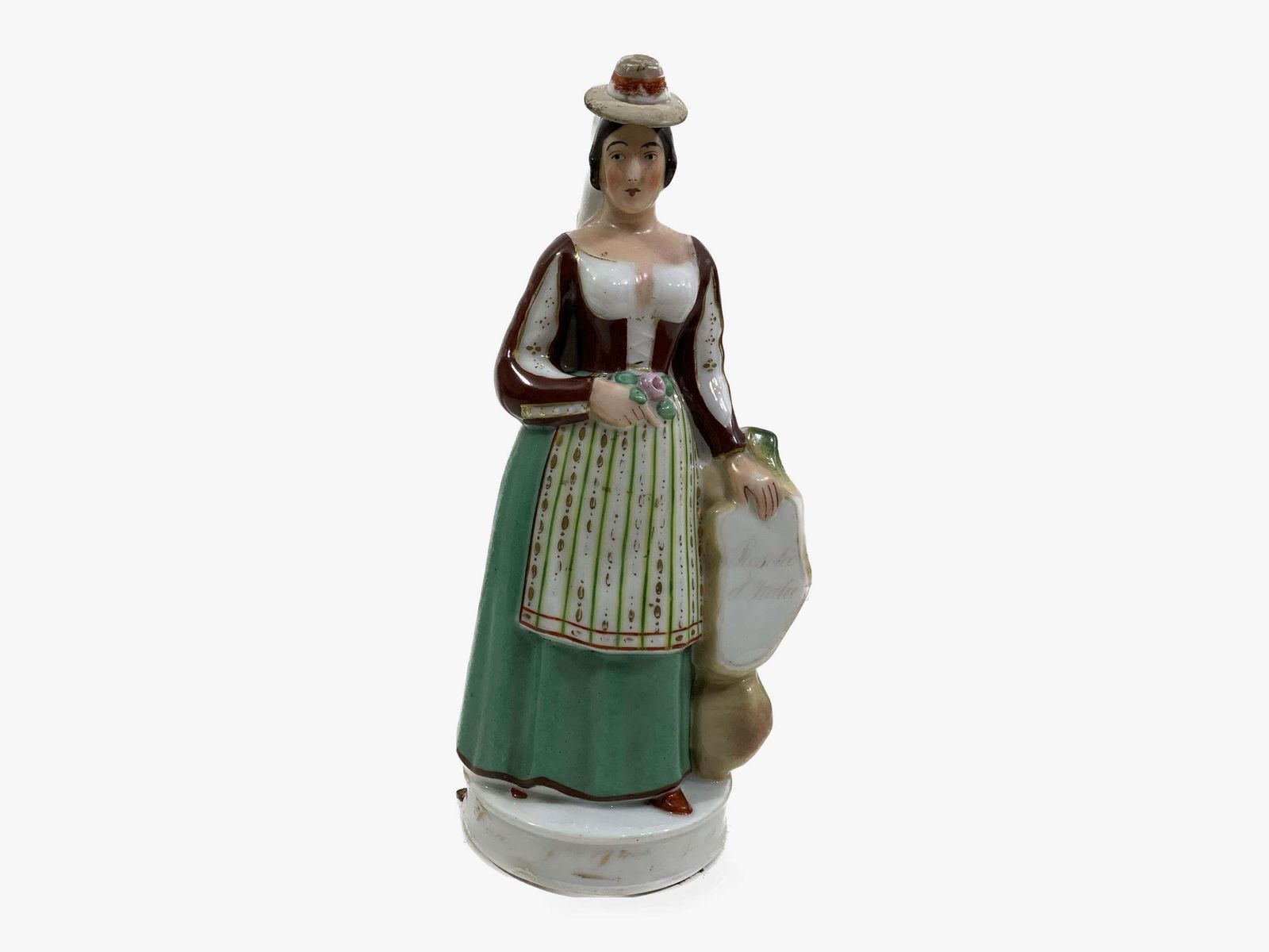 photo for sale Set Of French Henriot Quimper Figural Liquor Bottles Signed