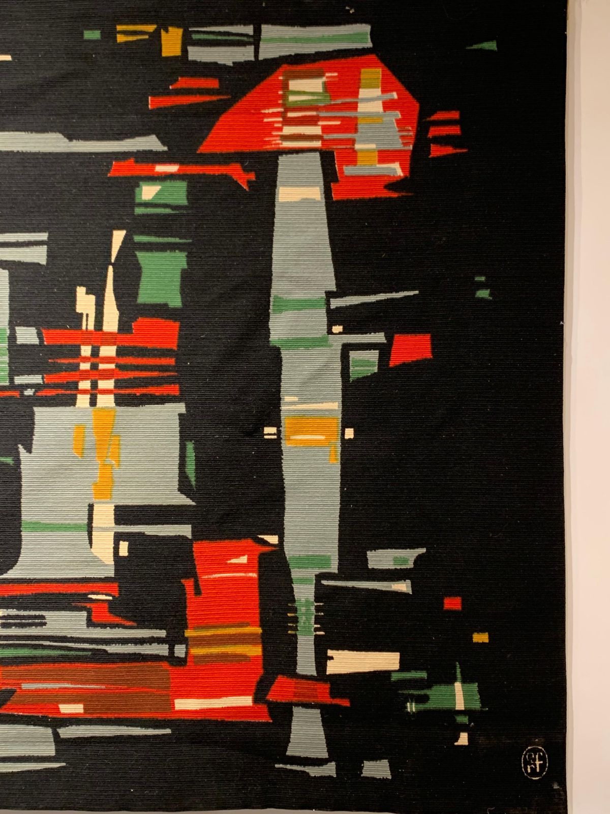 photo furniture French Vintage Mid Century Tapestry Signed By Christian Royer