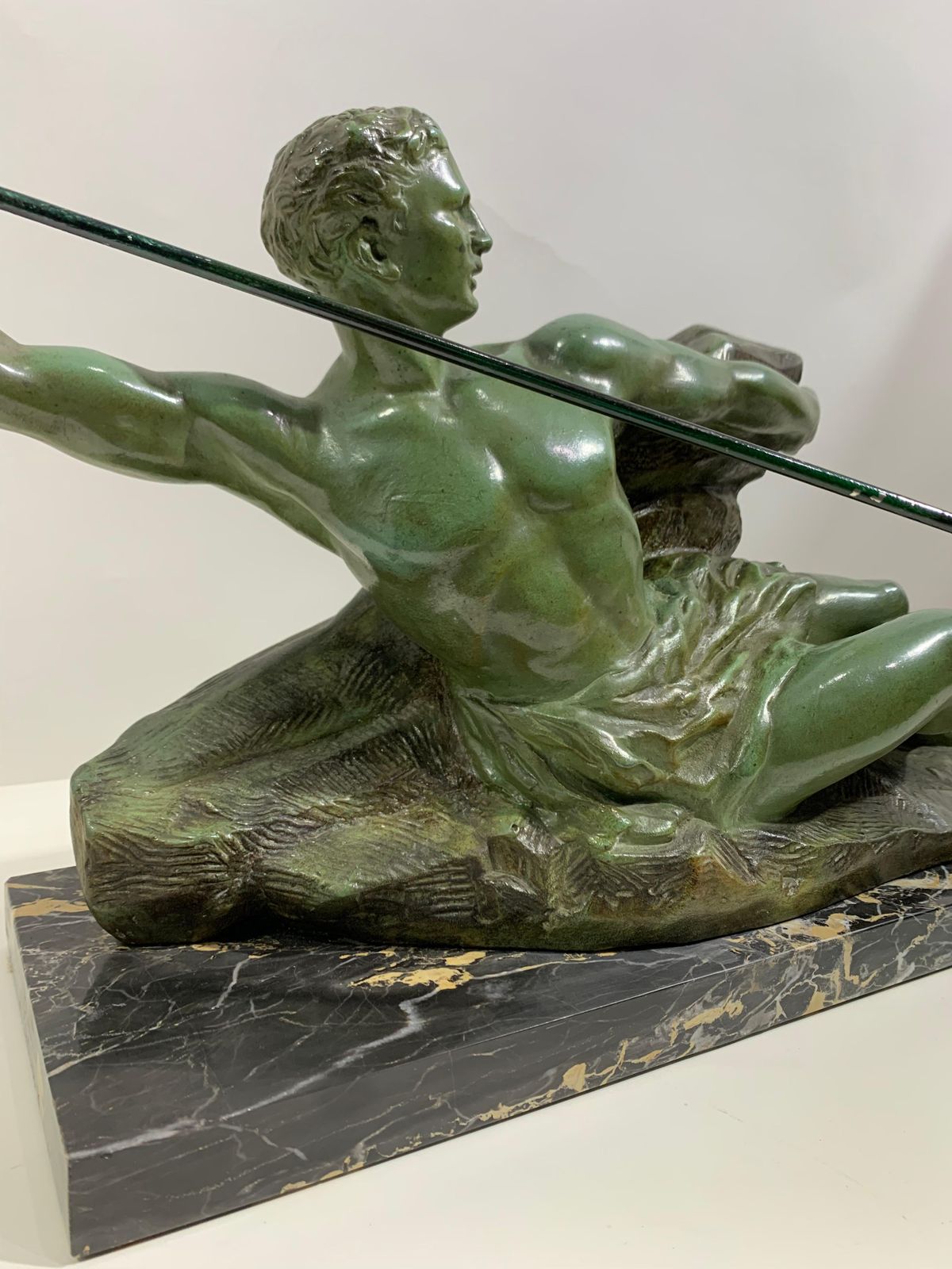 Midcentury Bronze Sculpture Stamped Editions Deluen And Signed Lasra photo for sale