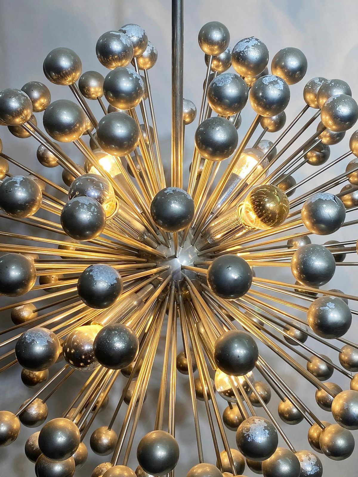 Mid Century Italian Chromed Sputnik Chandelier, 1960s photo 4549.0