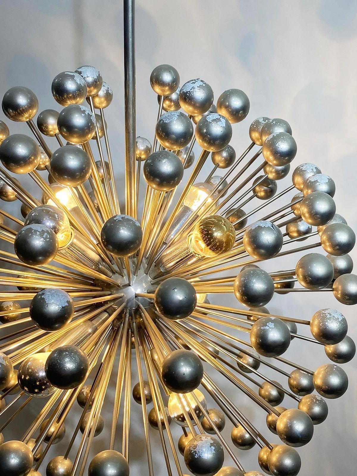 Mid Century Italian Chromed Sputnik Chandelier, 1960s photo vinterior