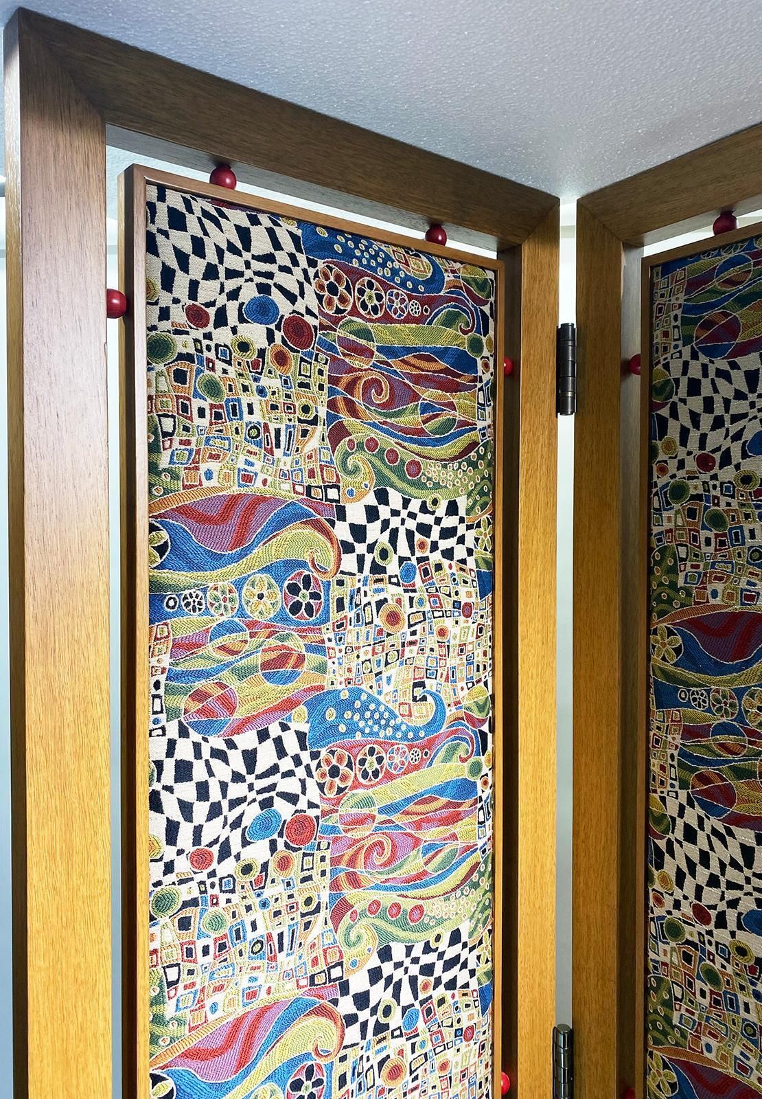 Original Beautiful "Paravent" Design In The Style Of Gustav Klimt photo vintage