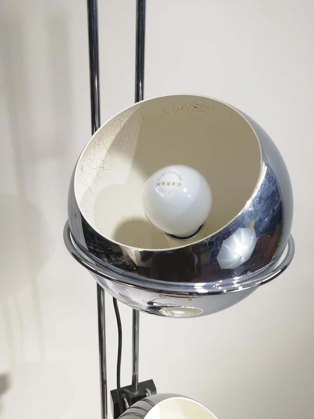 “Goffredo Reggiani” Eyeball Triple Light Floor Lamp, Circa 1970 photo vinterior