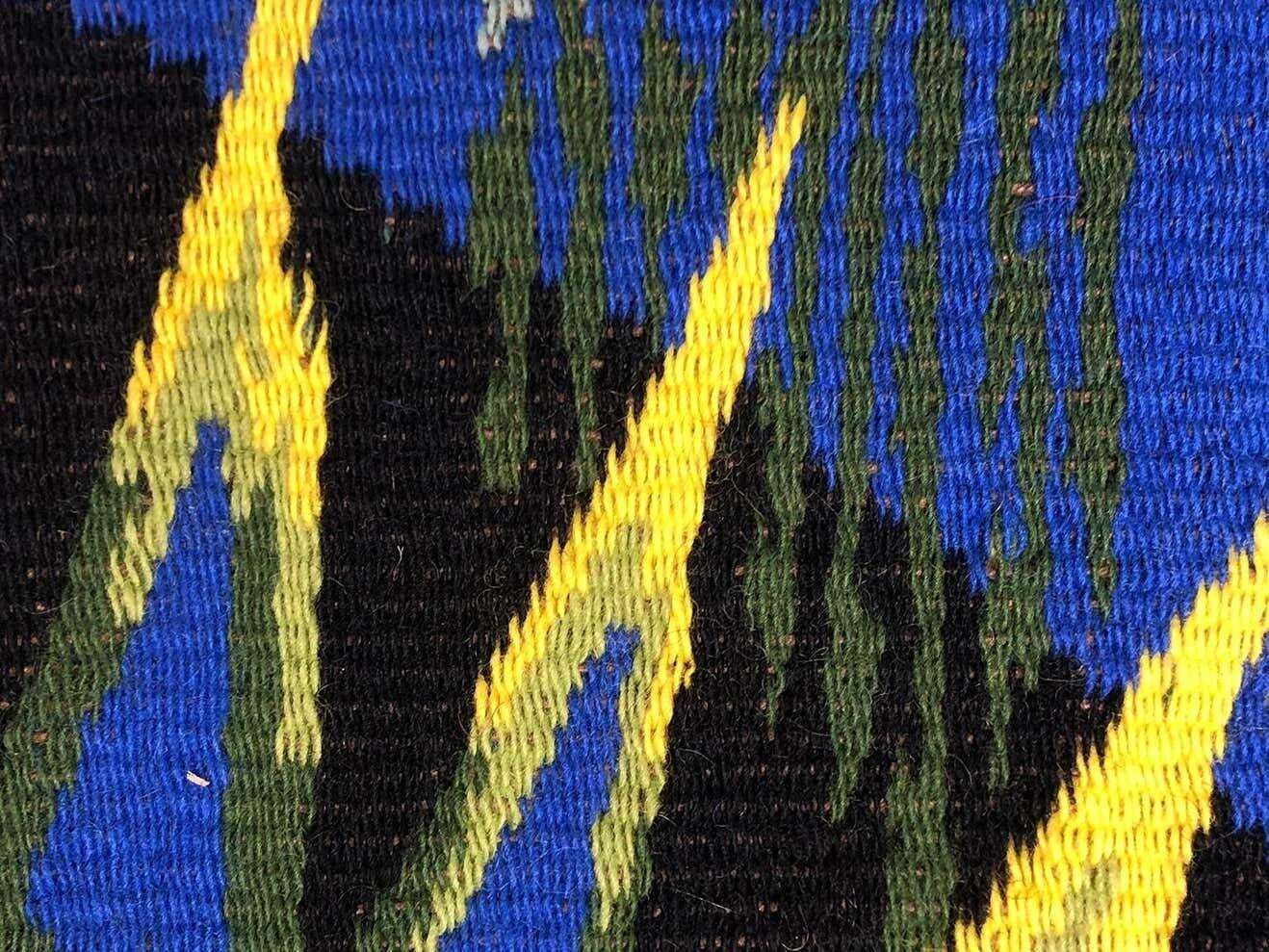"Frondaison" Wall Tapestry By J.C Bissery From The 1970s, Signed And Numbered photo Art