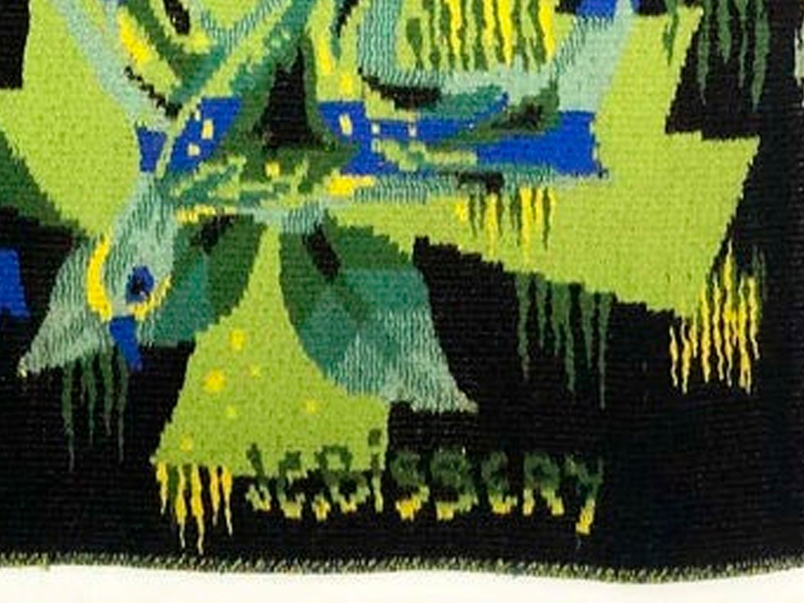 "Frondaison" Wall Tapestry By J.C Bissery From The 1970s, Signed And Numbered photo buy