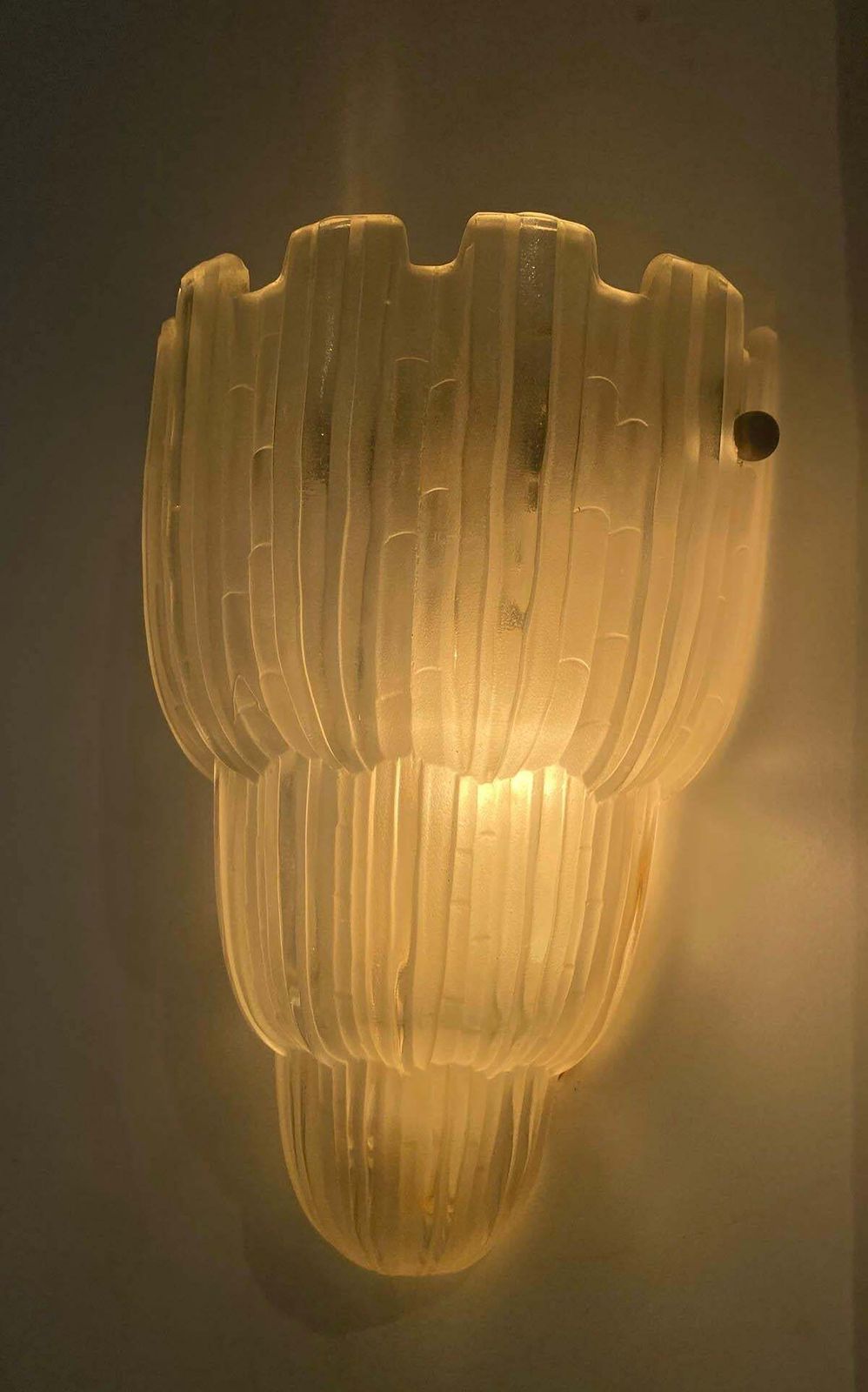 Pair Of French Art Deco "Waterfall" Sconces Signed By Sabino, Circa 1930 photo vinterior