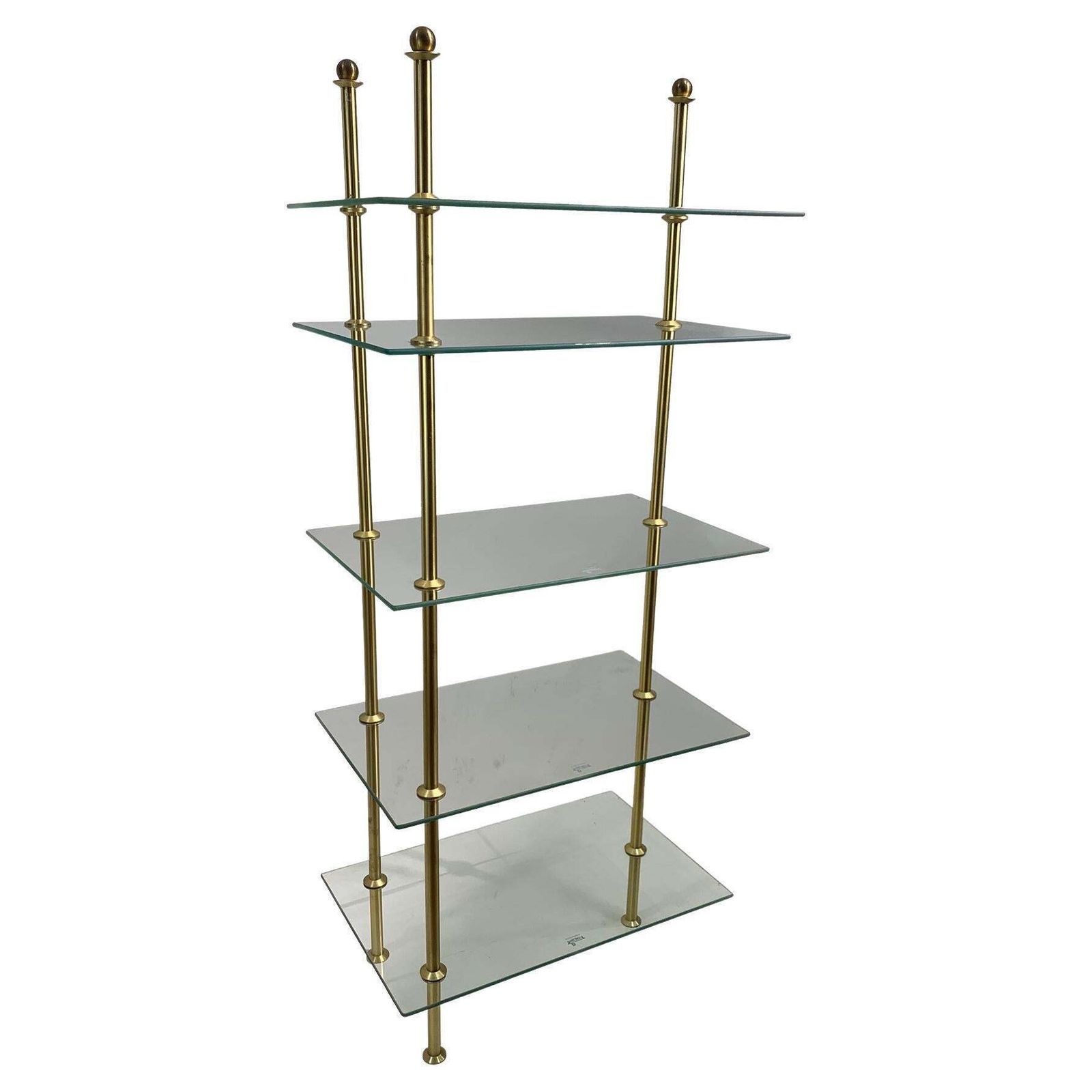 20th Century Art Deco Glass Display Shelves, Italy, Circa 1950s