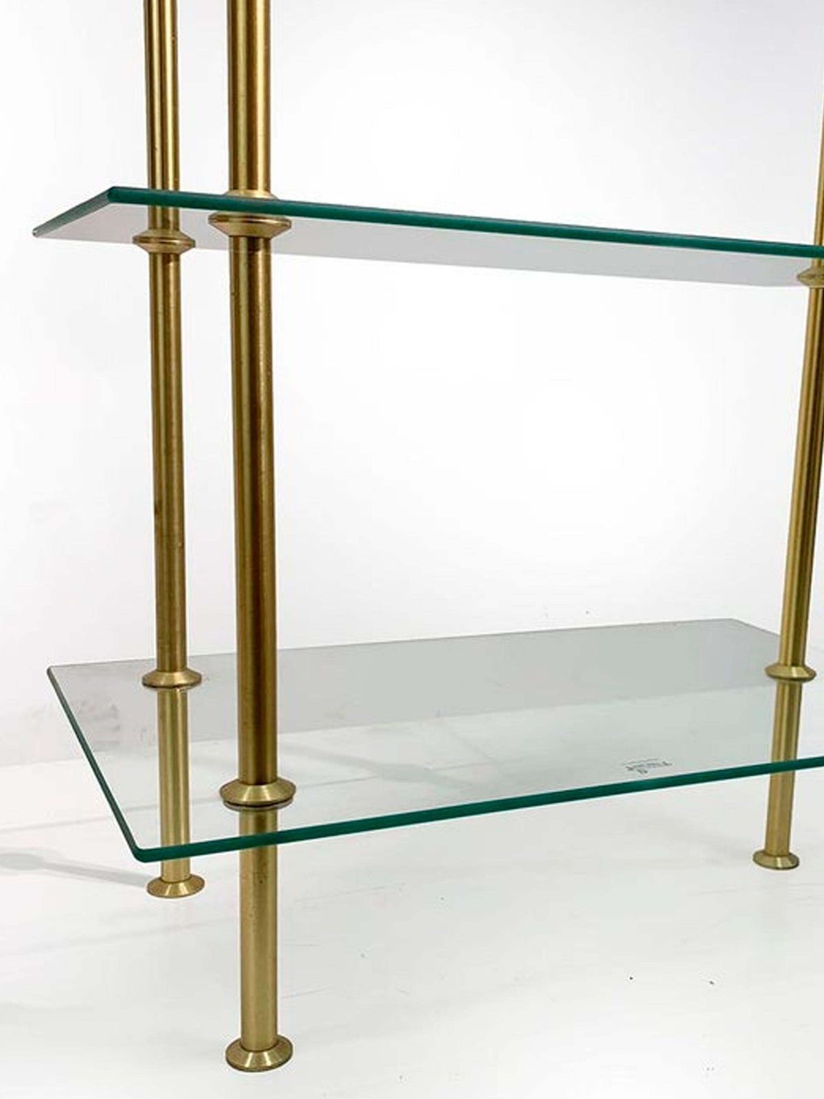 20th Century Art Deco Glass Display Shelves, Italy, Circa 1950s photo vintage