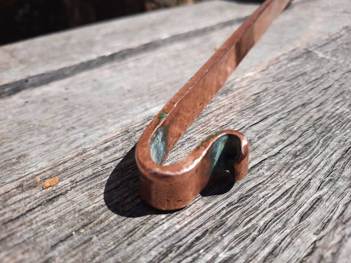 Dehillerin Copper Draining Ladle: Antique French Kitchen Utensil photo vinterior