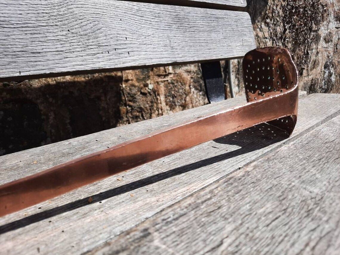 Dehillerin Copper Draining Ladle: Antique French Kitchen Utensil photo buy
