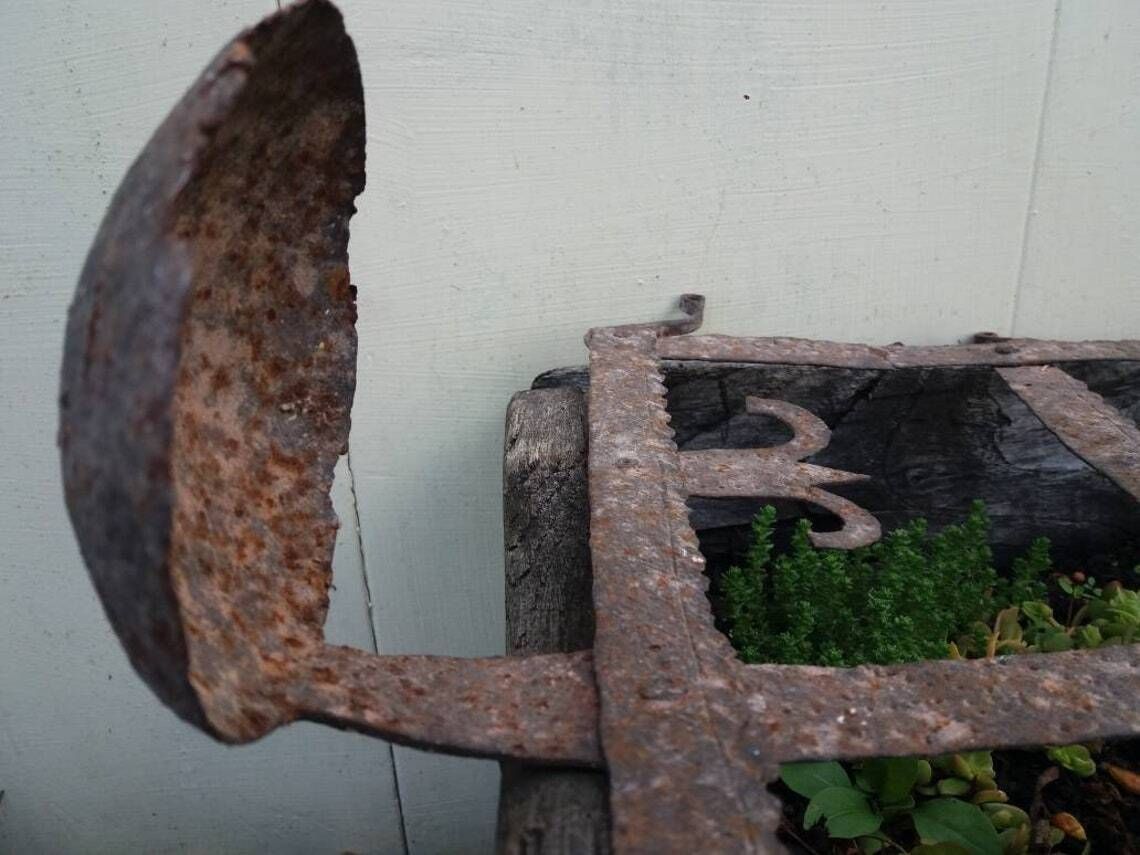 photo furniture Antique French Iron Candle Holder: Religious Wall Decor, Napoleon Era