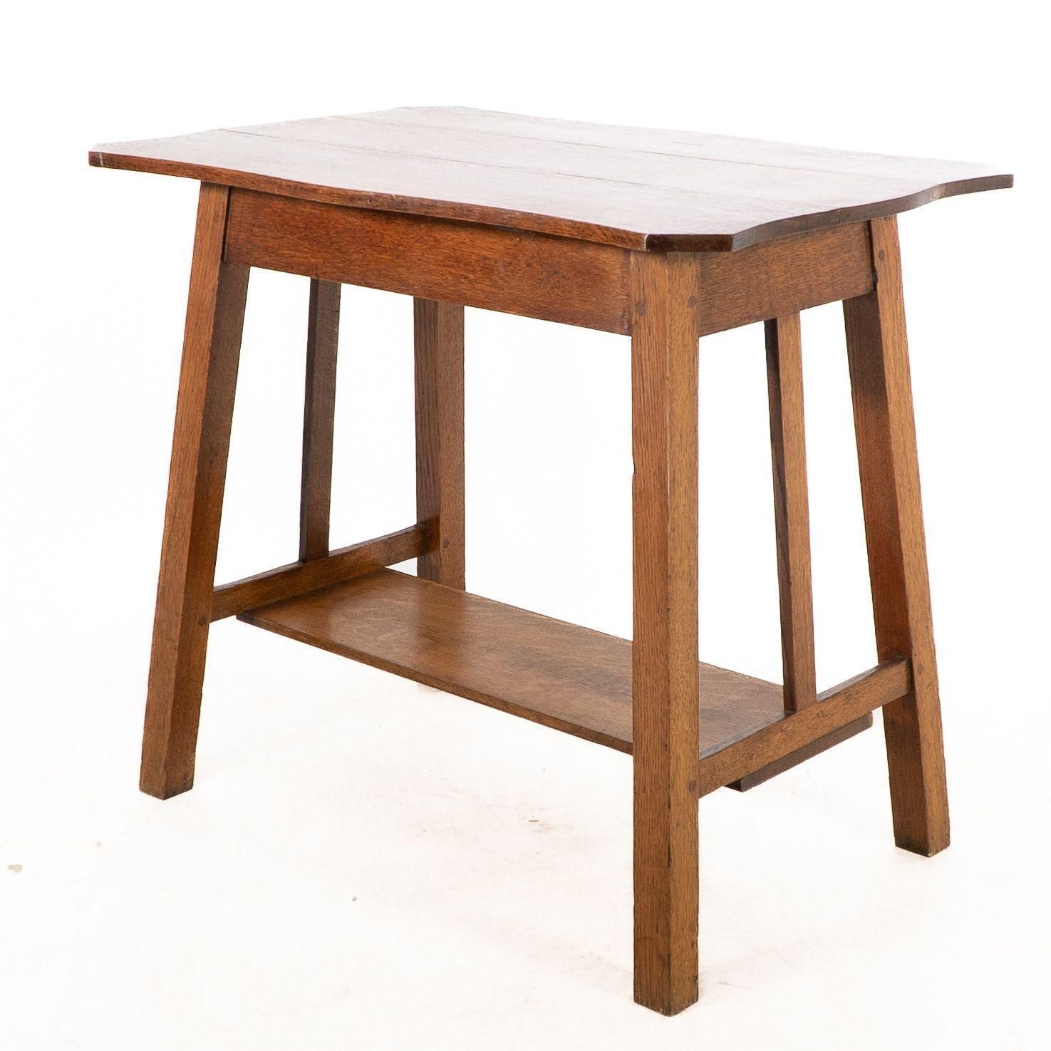 Liberty And Co. A Robust Arts And Crafts Oblong Oak Sidetable photo for sale