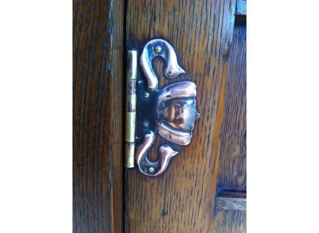 photo furniture Liberty & Co Attr Arts & Crafts Oak Sideboard With Stylized Copper Floral Panels