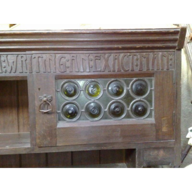 Liberty And Co. An Arts And Crafts Oak Over Mantle Or Hanging Bookshelf photo furniture