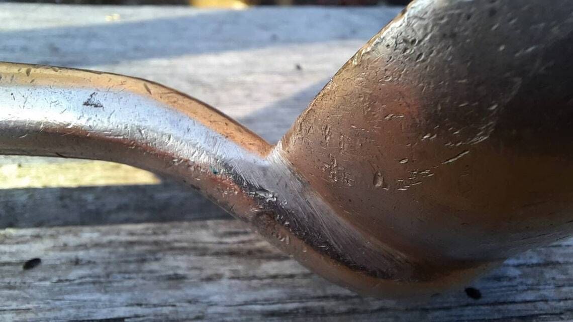 Antique Bronze Sauce Ladle: French Chateau Kitchen Utensil photo Home Decor