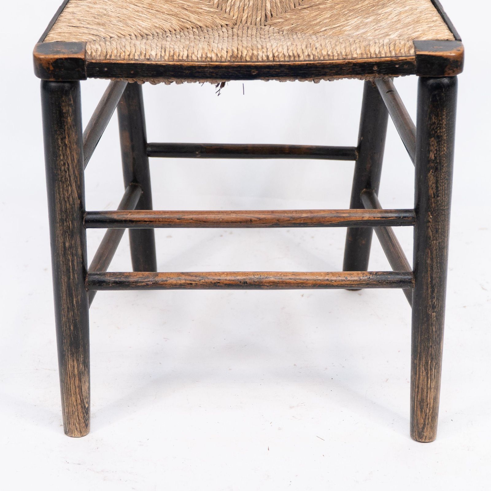 1400.0 Attributed To Philip Webb Aesthetic Movement Original Rush Seat Sussex Chair photo