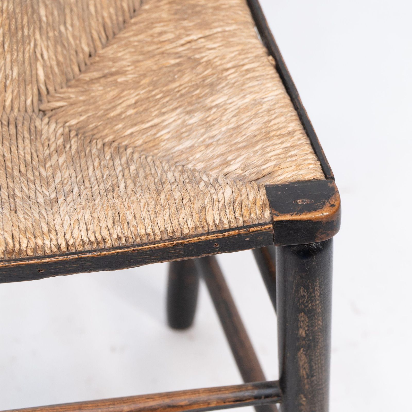 photo buy Attributed To Philip Webb Aesthetic Movement Original Rush Seat Sussex Chair
