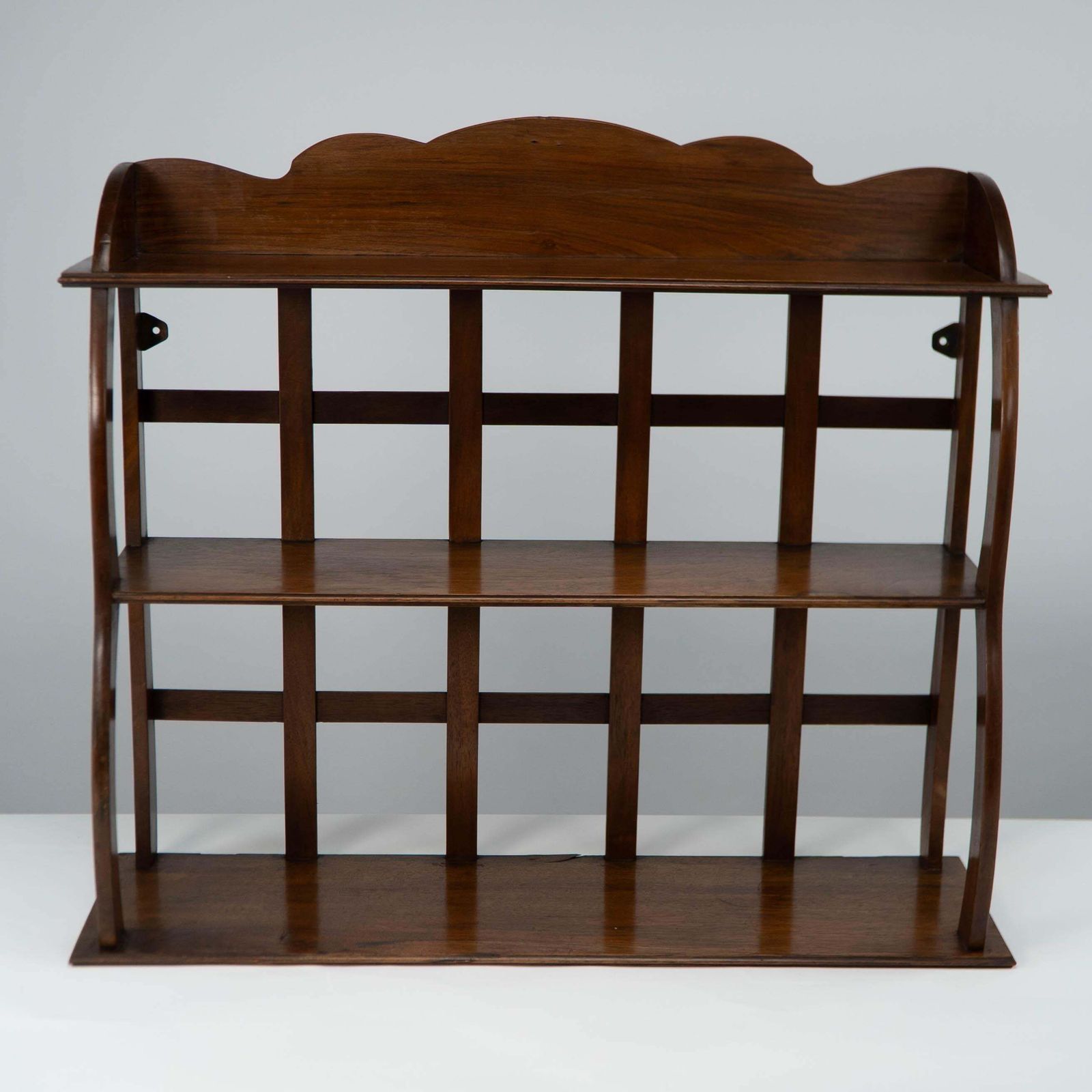 W. R. Lethaby. A Cotswold School Arts And Crafts Walnut Waterfall Wall Shelf photo furniture