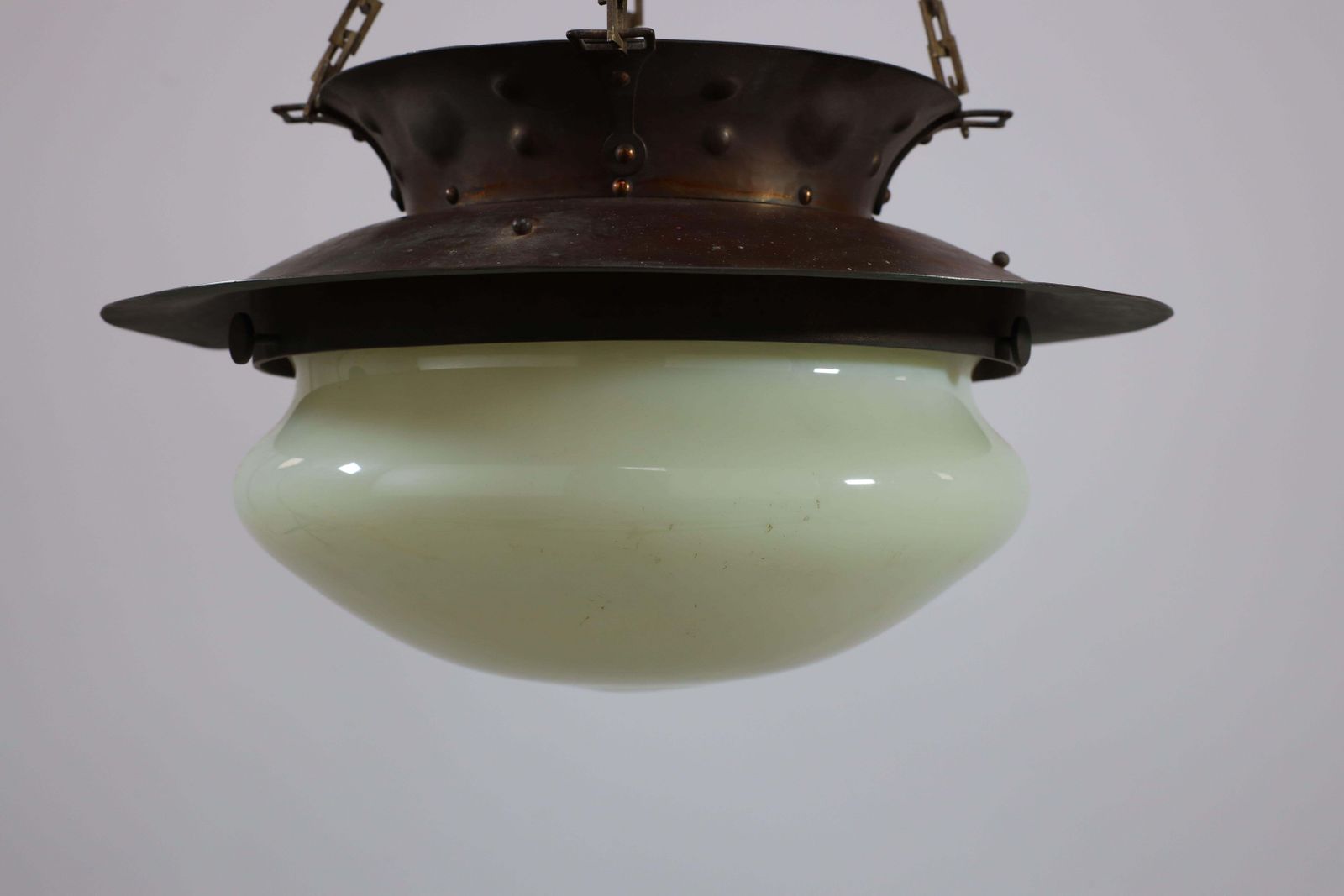 Birmingham Guild Of Handicraft. A Rare Arts And Crafts Circular And Copper Light photo vinterior