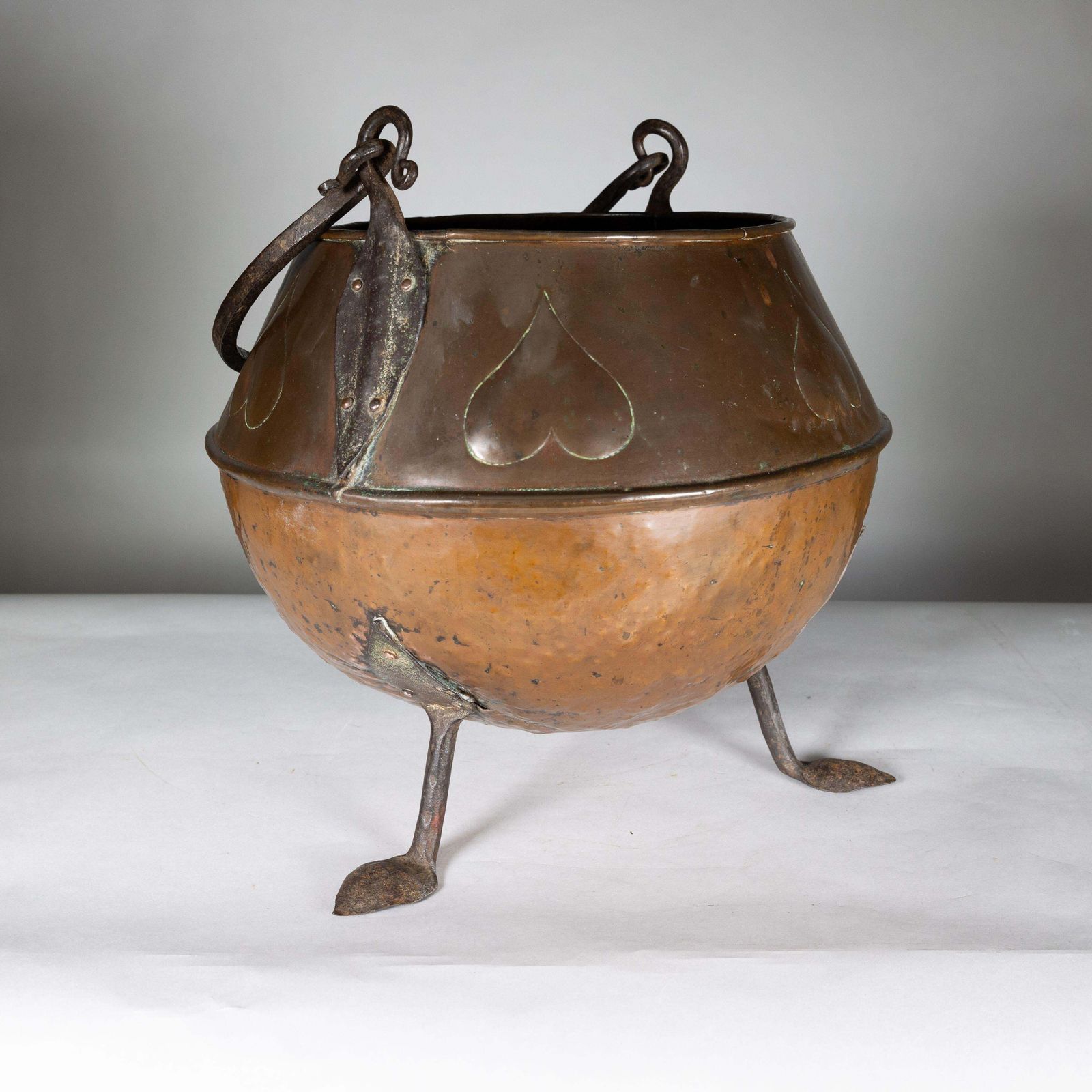 An Arts And Crafts Copper Coal Bucket With Stylized Heart Decoration photo Home Decor