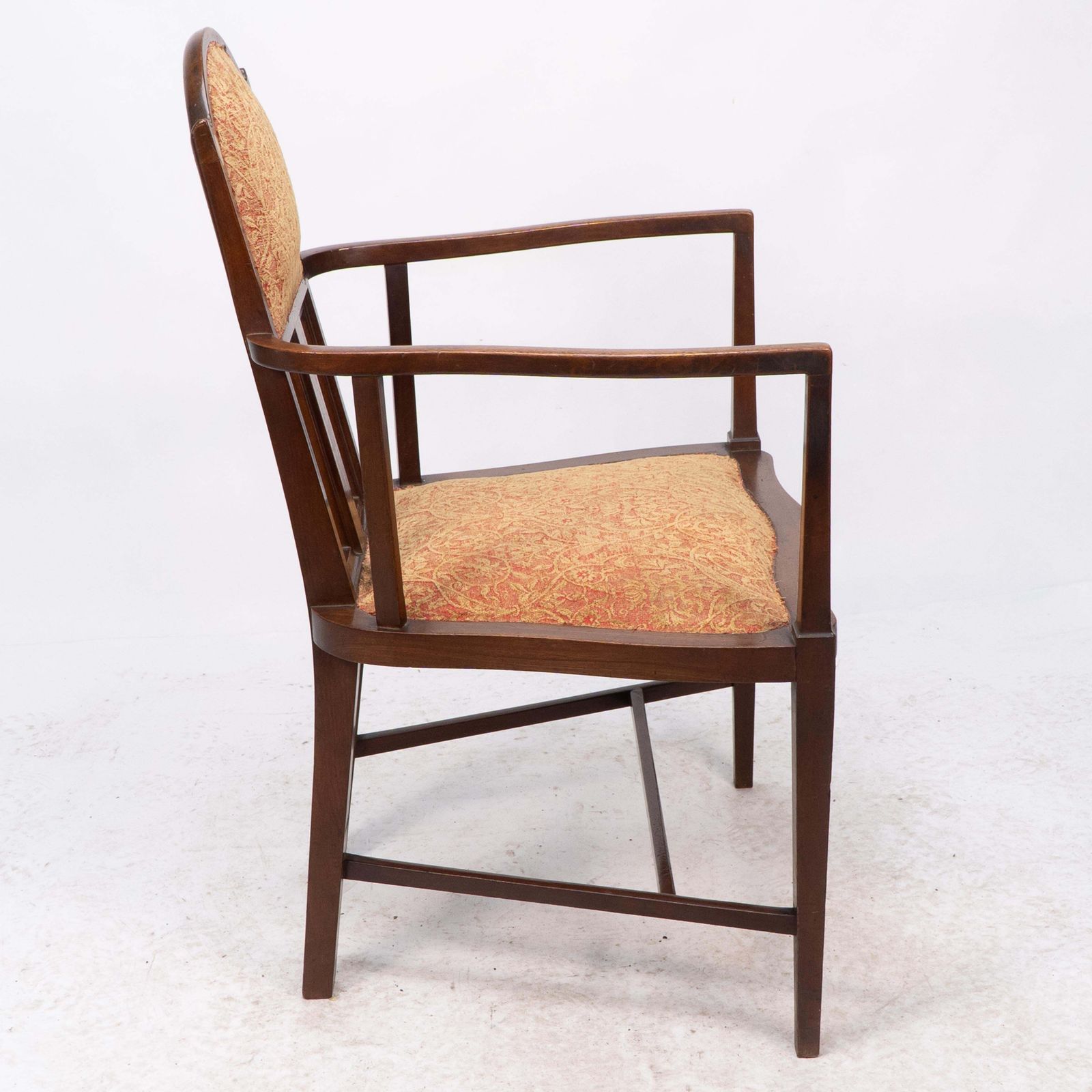 G M Ellwood For J S Henry. Arts & Crafts Armchair With Mother Of Pearl Inlays photo Furniture
