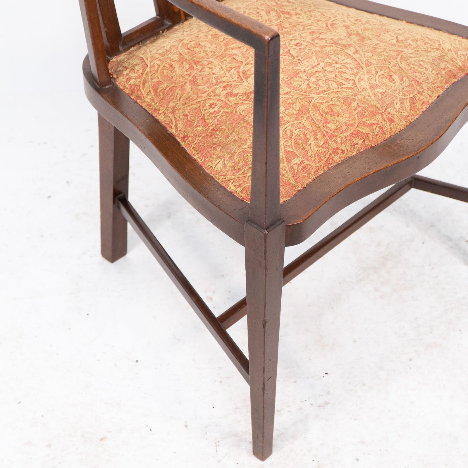 photo vinterior G M Ellwood For J S Henry. Arts & Crafts Armchair With Mother Of Pearl Inlays