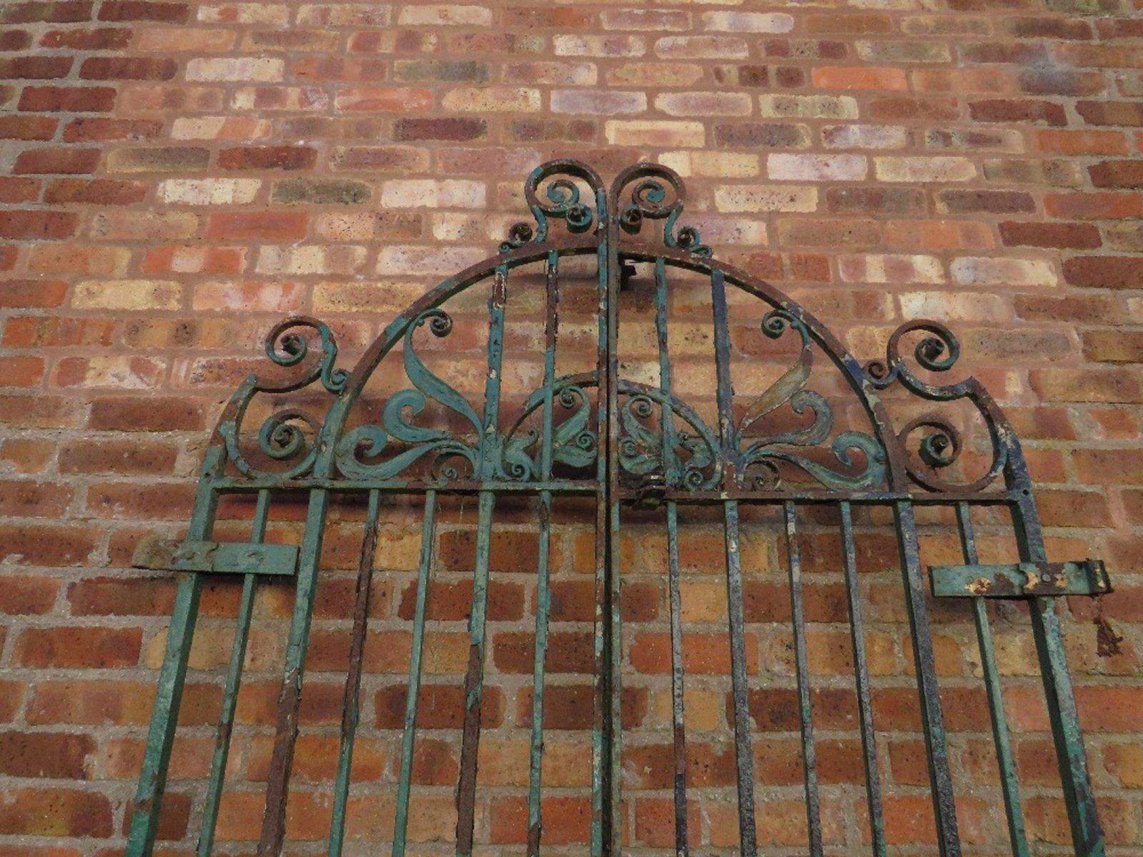 An Exceptional Period Pair Of Arts & Crafts Hand Hammered & Wrought Iron Gates photo furniture