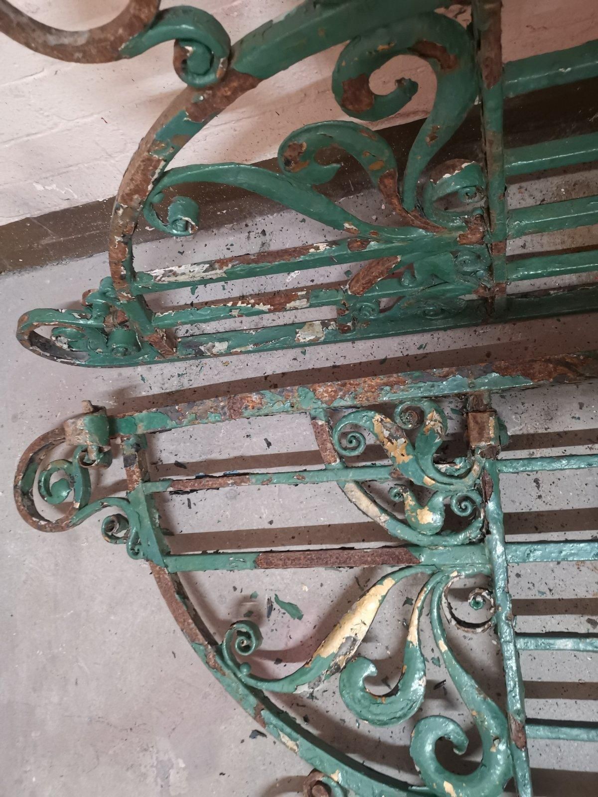 An Exceptional Period Pair Of Arts & Crafts Hand Hammered & Wrought Iron Gates photo vintage