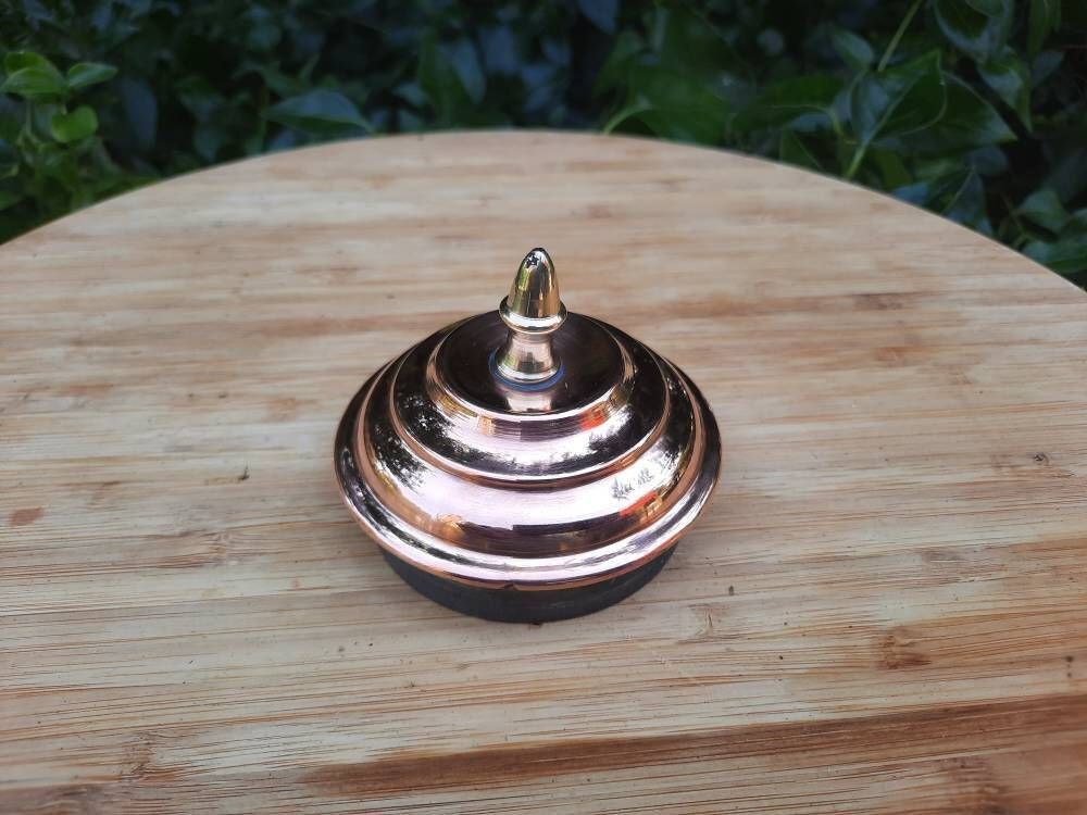 Vintage French Copper Coffee Pot: Handmade Artisan Kettle photo vintage
