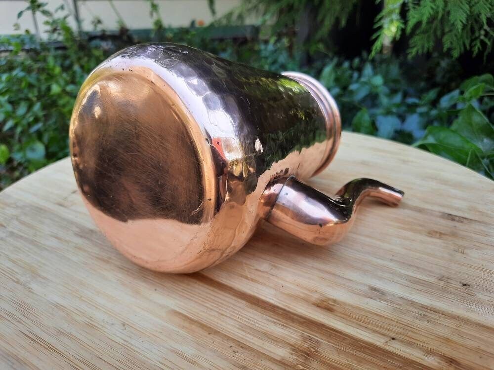 photo furniture Vintage French Copper Coffee Pot: Handmade Artisan Kettle