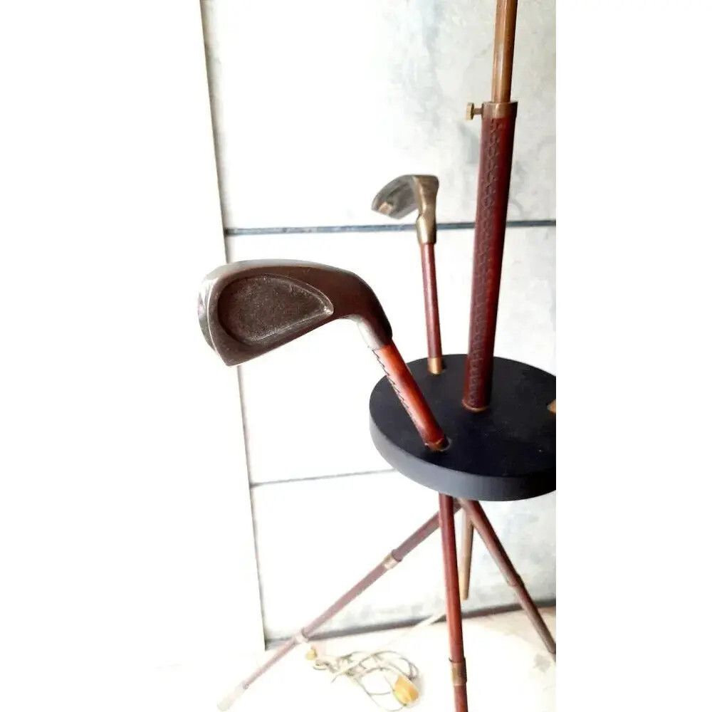 Golf Floor Lamp Attributed Jacques Adnet, 1940s photo for sale