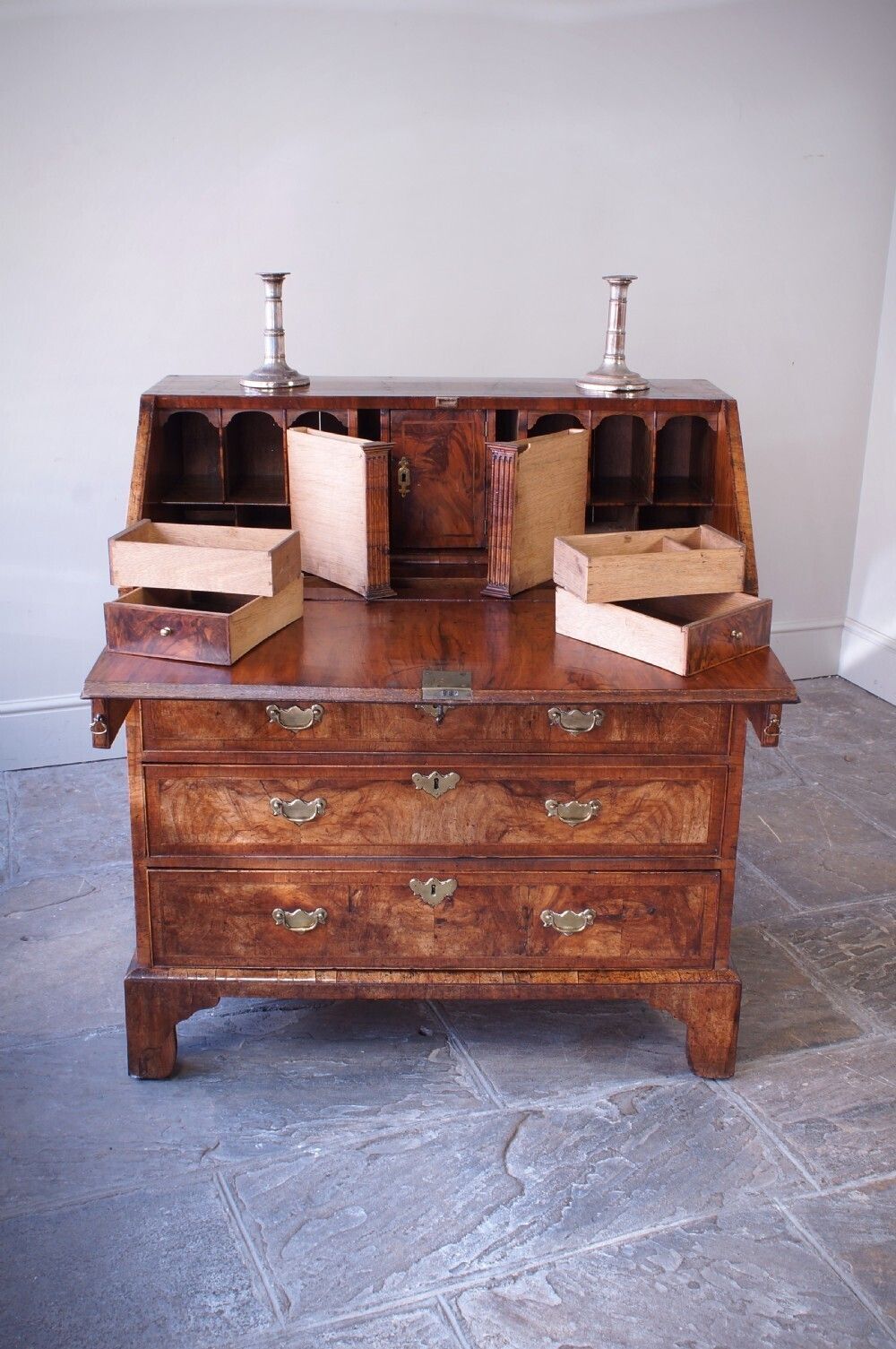 George II Walnut Bureau, 18th Century And Earlier photo 2750.0
