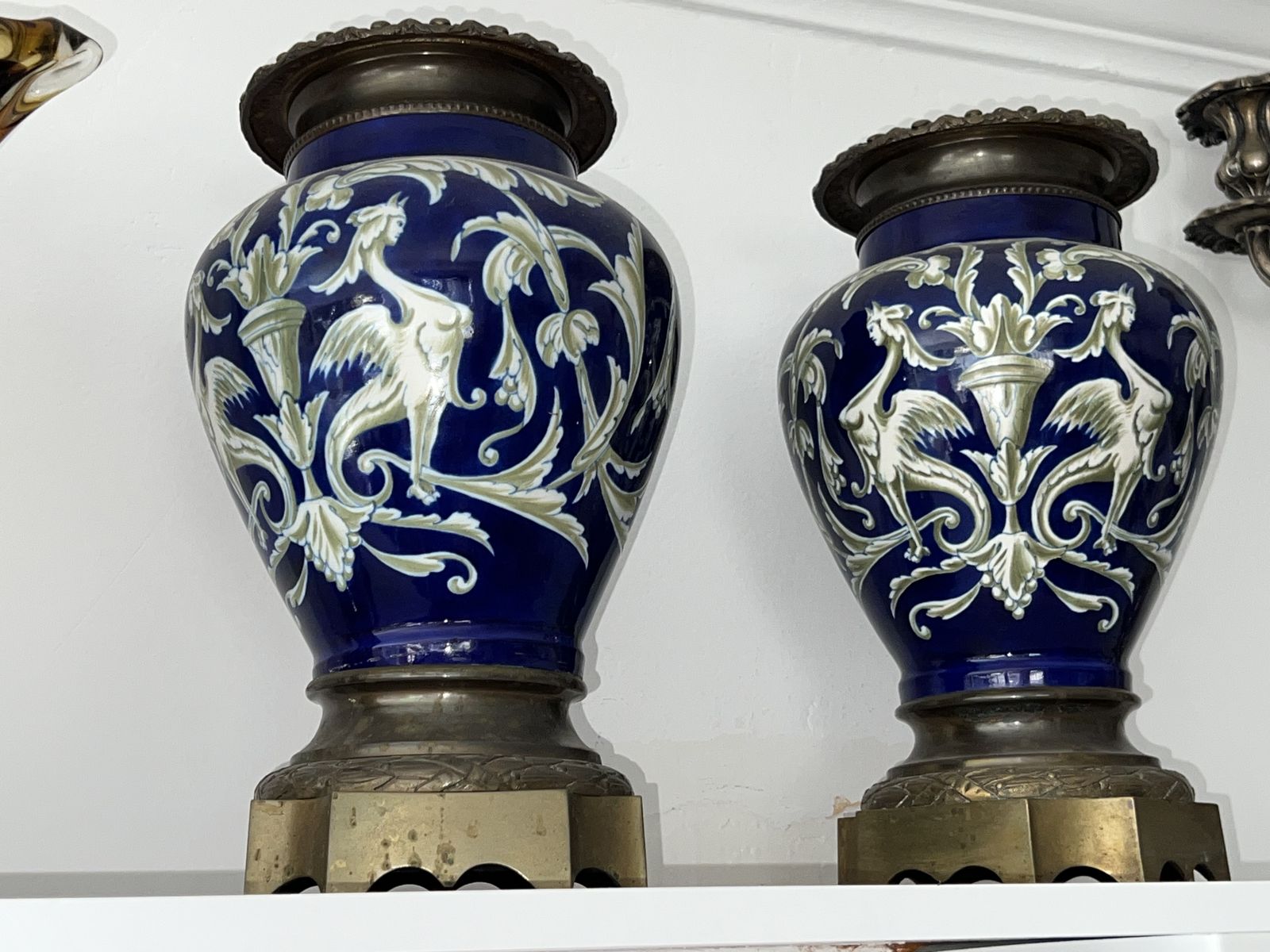 A Pair Of Franceschini Pesaro Vases. 1950’s photo furniture